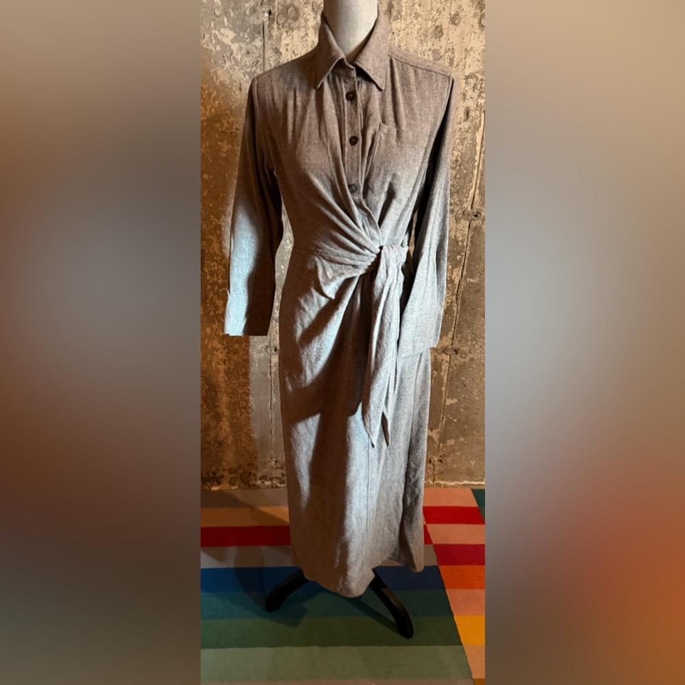 Zara Gray Wrap Dress